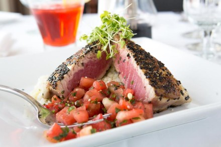 Sesame-encrusted tuna Photo by Justin Saglio for The Boston Globe