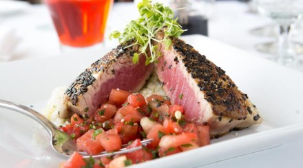 Sesame-encrusted tuna Photo by Justin Saglio for The Boston Globe